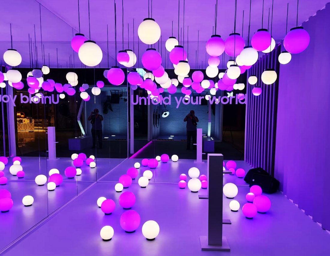 Light sphere installation